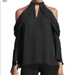 Brand new 100% silk cold shoulder shirt sizeS
